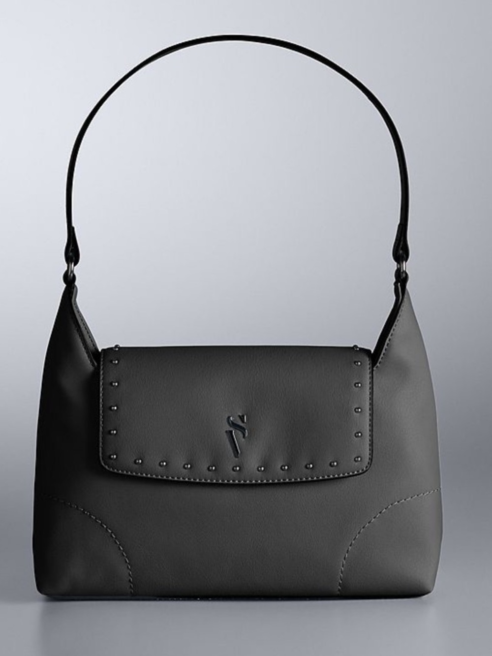 Simply Vera Vera Wang Arden Stud Item Shoulder Bag Black NWT